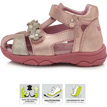 Dětská treková obuv D.D.step dívčí sandály AC64-826E Barva: růžová, Velikost: 22