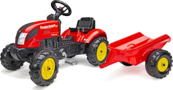 Dětské šlapadlo Falk Country Farmer  FA-2058L šlapací traktor s vlečkou červený