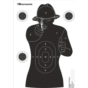 Terč na sportovní střelbu Terč silueta Beast Hunter Attack 10ks