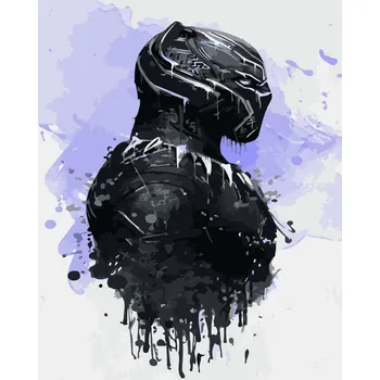 Malování podle čísel s rámem "Black Panther 2" 50x40cm
