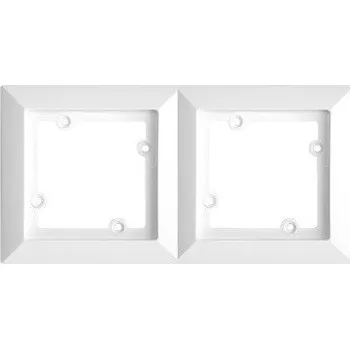 Elektrická zásuvka Timex Rámeček Opus premium bílý, dvojnásobný