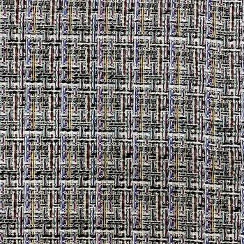 Kostýmovka bílá N5115, barevný vzor, š.150