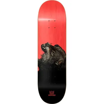 Skateboardová deska nomad Deska the wolf deck red