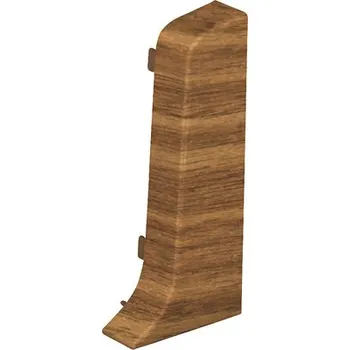 soklová lišta Koncovky L+P ke kanálkové liště, KSL50, ořech přírodní, 50 mm