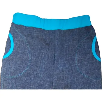 Dámské kalhoty dosupliku Kalhoty potisk jeans L tyrkysová