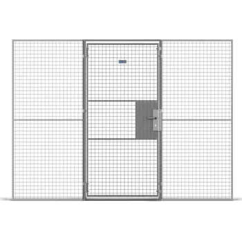 Plot Dveře - otočné, jednokřídlé (pro ochrannou mříž), šířka 1000 mm, sloupky šedé/dveře šedé
