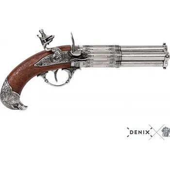 Replika zbraně Denix | Čtyřhlavňová Křesadlová Pistole