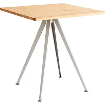 Barový stolek HAY Kavárenský stolek Pyramid Table 21, 70 x 70 x 74 cm, beige powder coated steel / oiled solid oak