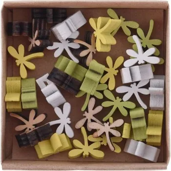 Dekorace Vážka mix barev, dřevo, 1,8cm