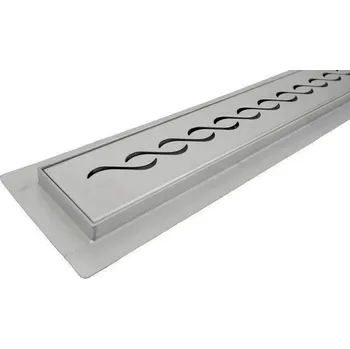 Odvodňovací žlab BIELBET Koupelnový sprchový žlab nerezový s roštem Braid 800 mm