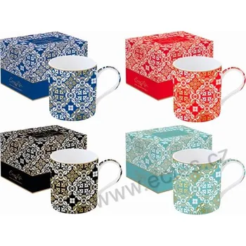 Easy Life DECO & CHIC DAMASK porcelánový hrnek s damaškovým vzorem | 4-MIX 350ml