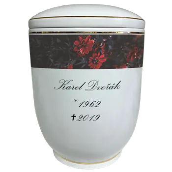 Smuteční dekorace Diamant Pohřební urna 26.5 cm porcelán