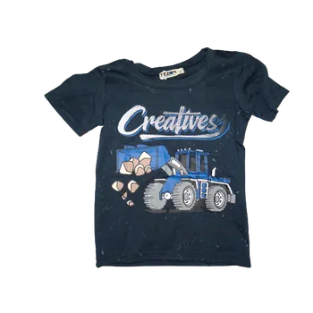 Chlapecké tričko Chlapecké černé tričko s modrým nakladačem Creatives. 116