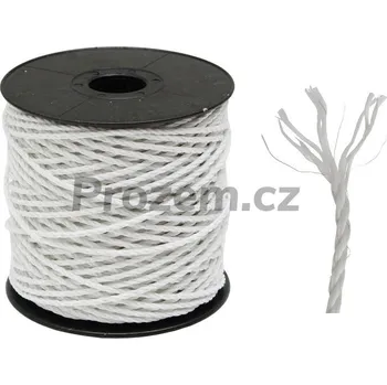 Lano Ohradníkové umělé lano O 6mm (bílé, 6 vodčů, 500m)