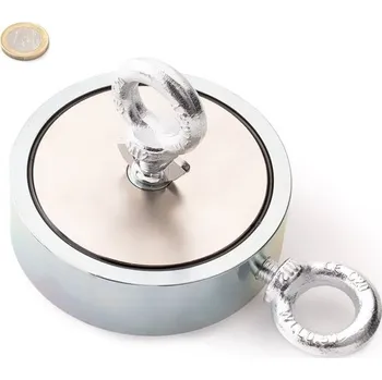 Dekorativní magnet SOLLAU Fishing magnet / Neodymový magnet pro lovce pokladů oboustranný s magnetickou silou 1100 kg