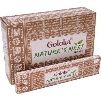 Vonná tyčinka Karton Goloka Natures Nest indické vonné tyčinky 12 krabiček. Množstevní sleva.