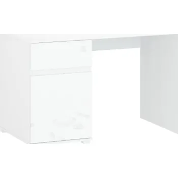 Psací stůl LINGO PC stůl 1d1s/120 bílý lesk