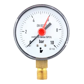 Manometr 100 mm 0-10 barů spodní vývod 1/2"