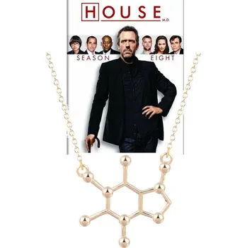 Seriál řetízek Dr. House KOFEIN zlatý
