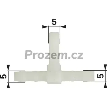 T-spojka pro hadici, 4 mm
