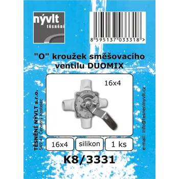 SADA O kroužků směšovacího ventilu DUOMIX 16x4 mm silikon - K8/3331