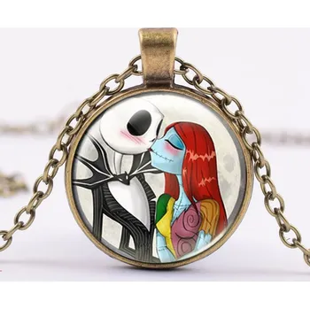 Seriál řetízek Nightmare Before Christmas Jack a Sally bronzový