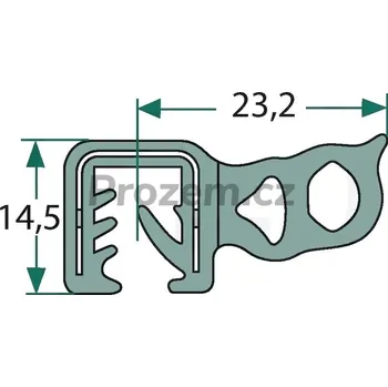 Těsnění do okna a dveří Balení 25 m - Těsnící guma na skla dveří a otevíracích oken, černá, EPDM, AL164267, L114107, 84275610, 82028179, 82027998