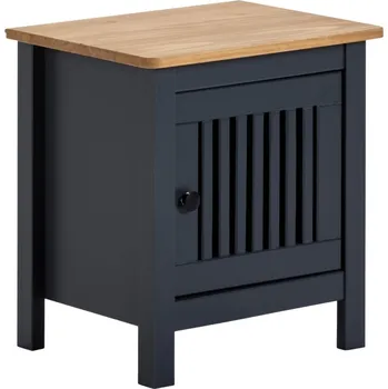 Noční stolek Antracitově šedý borovicový noční stolek Marckeric Bruna 46 x 35 cm