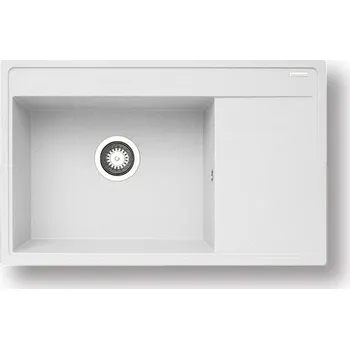 Nerezový dřez Pyragranitový dřez CAMEA 1B 1D LH (79x50) snow