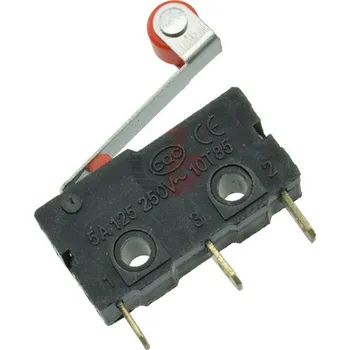 vypínač LaskaKit_cz Mikrospínač s pákou a kladkou 10T85μ 5A 250VAC