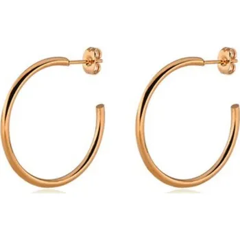 Náušnice Šperky4U Zlacené ocelové náušnice kroužky 10 mm - OPN1805RD-10