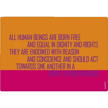 Obklad Obkladový panel do kuchyně mySPOTTI pop Lidská práva 41x59 cm