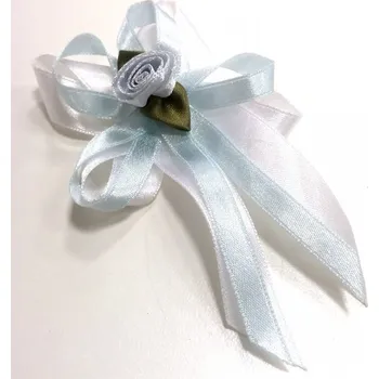 Vývazek velký - modrý s růžičkou