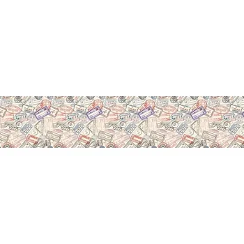 Obklad Samolepící PVC tapeta do kuchyně mySPOTTI splash Známky 60x280 cm