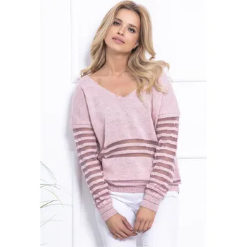 Dámský svetr Glara Vzdušný svetr se síťovanými vsadkami 651009