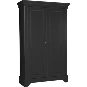 Šatní skříň WOOOD Černá dřevěná šatní skříň Bella 118 x 47 cm