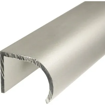 Stavební profil Alu profil madlo J stříbrný elox 25x19 mm, 1 m