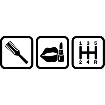 Samolepicí dekorace na vozidlo Samolepka brush lipstick shift na auto a motorku, tuning nálepka (5329)