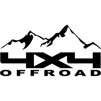 Samolepicí dekorace na vozidlo Samolepka hory 4x4 offroad na auto a motorku, tuning nálepka (5339)