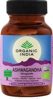 Přírodní produkt Organic india Ašvaganda BIO 60 cps.