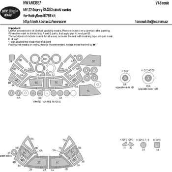 Plastikový model New Ware 1/48 Mask MV-22 Osprey BASIC (HOBBYB 81769)