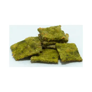 Špenátové sušenky s česnekem a sýrem, 50&nbsp;g