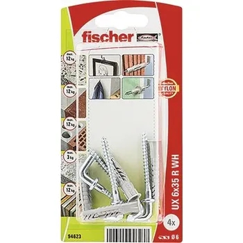 Hmoždinka Univerzální hmoždinka Fischer UX 6x35 se skobou, balení 4 ks