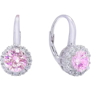 Náušnice Olivie Stříbrné náušnice RŮŽOVÝ ZIRKON 4325 Ag 925; ≤3,4 g.