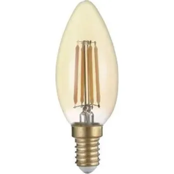 Žárovka LED21 LED žárovka 4W COB Filament Golden Glass candle E14 400lm ULTRA TEPLÁ