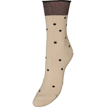 Dámské ponožky BÉŽOVÉ PONOŽKY S PUNTÍKY Vero Moda