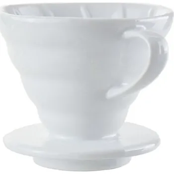 Dripper Ecocoffee keramický dripper 02, 1-4 šálky, bílý