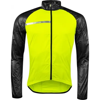 Cyklistická bunda Force bunda WINDPRO neprofuk, fluo-černá