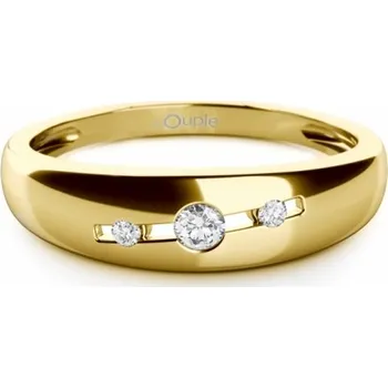 Prsten Couple, DECENTNÍ PRSTEN SYROS ZE ŽLUTÉHO ZLATA SE ZIRKONY, vel.: 55, ø17,5 mm, 6810157-0-55-1