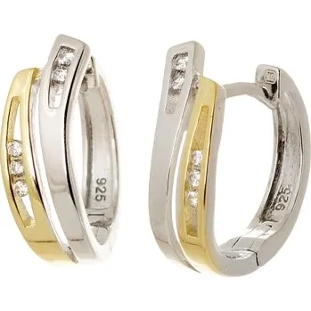 Náušnice Dámské stříbrné naušnice se zirkony STNAU0898F